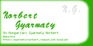 norbert gyarmaty business card